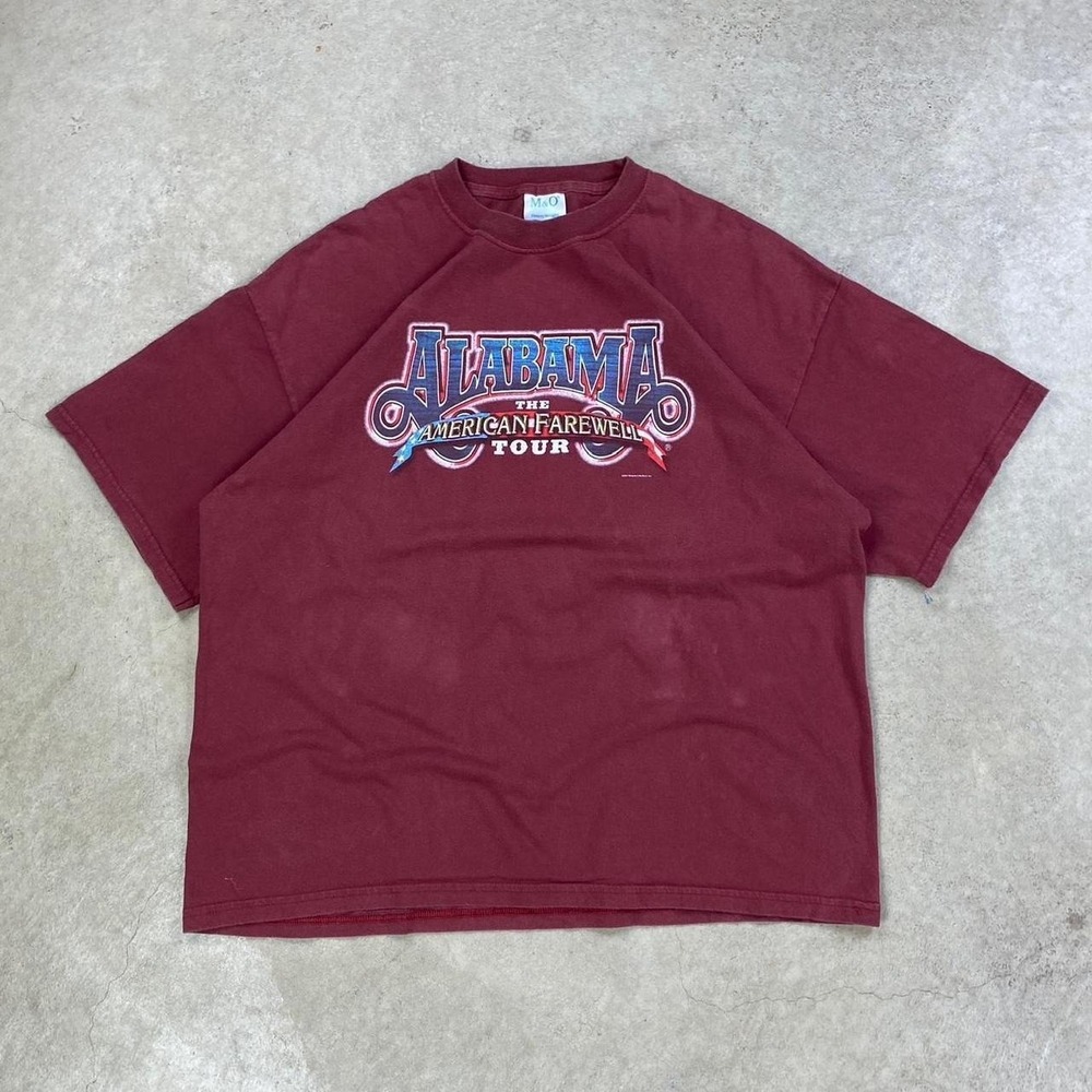 Vintage Alabama Band Shirt Size XXL Red 2003 The American Farewell Tour Country